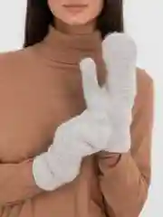Серый металлик варежки женские, зимние, теплые