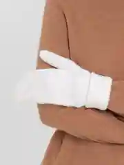 Молочный варежки зимние женские, утепленные, на флисе