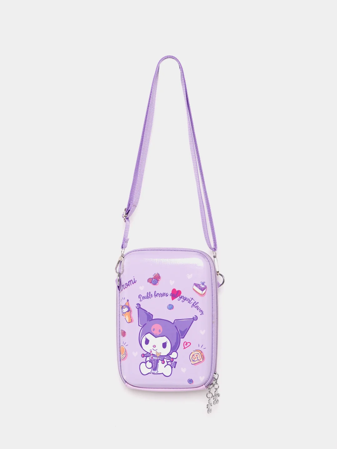 Лавандовый сумка через плечо для девочек, кросс-боди, Anime Kuromi