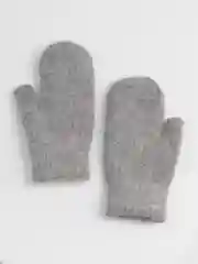 Серый варежки женские, зимние, теплые