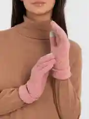 Розовый перчатки женские, теплые