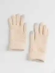 Бежевый перчатки женские, теплые