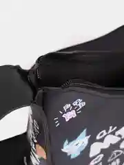 Черный сумка с мишками через плечо