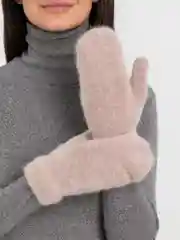 Бордовый варежки женские, зимние, теплые