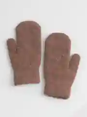 Коричневый варежки женские, зимние, теплые