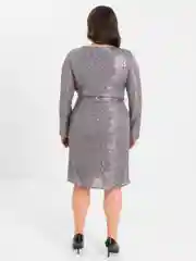 Серебряный платье женское, большие размеры