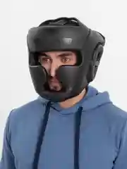 Черный шлем боксерский тренировочный P4P