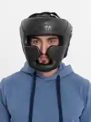 Черный шлем боксерский тренировочный P4P
