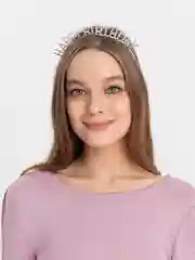 Серый ободок на день рождения "Birthday girl" со стразам, Праздничный ободок Happy Birthday