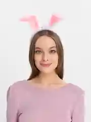 Ободок ушки зайчика, уши зайца, ободок светящийся
