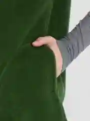 Лесной зеленый жилет флисовый утепленный, женский