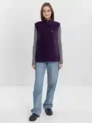 Фиолетовый жилет флисовый утепленный, женский