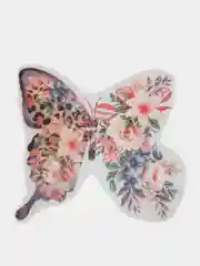 Кораллово-розовый термонаклейка "Бабочки", 20 х 20 см