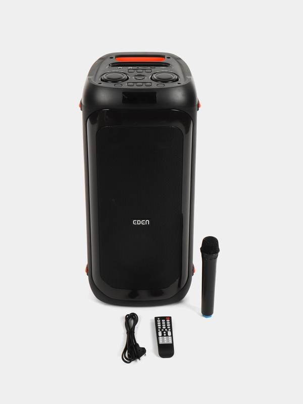 Колонка Bluetooth 639 2 x 8", 3600mAh, беспр. микрофон, Bluetooth/USB/TF/AUX/FM