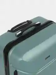 Бирюзовый чемодан на колесах ударопрочный, с кодовым замком, ABS пластик