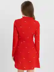 Красный платье, шелковое, женское