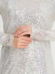 Розовый платье женское мини с пайетками