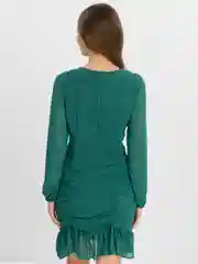 Зеленый платье женское, шифоновое