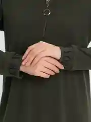 Зелёный хаки платье-свитер женское, кашемировое, удлиненное