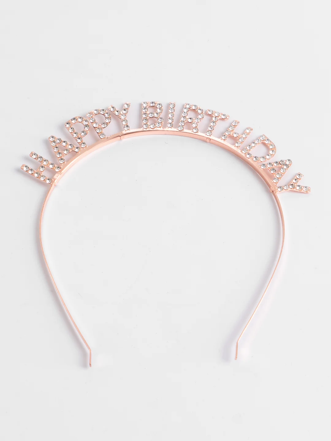 Розовый ободок на день рождения "Birthday girl" со стразам, Праздничный ободок Happy Birthday