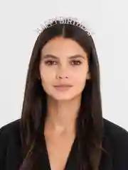 Розовый ободок на день рождения "Birthday girl" со стразам, Праздничный ободок Happy Birthday