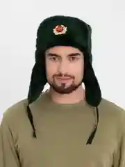 Лесной зеленый шапки Ушанки/ Будёновка/ Солдатская/ Ушанка (Разные цвета) с кокардой, СССР, РФ