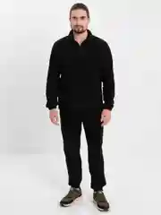 Синий костюм спортивный мужской, утепленный, флисовый