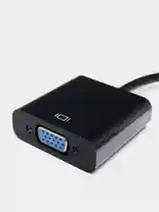 Черный переходник адаптер HDMI на VGA, для подключения компьютера, монитора и видеокарты
