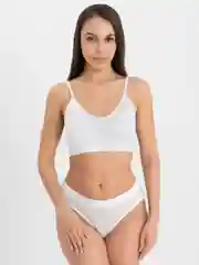 Белый комплект нижнего белья женский, топ и трусы