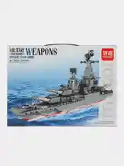 Тёмно-серый конструктор корабль, военный корабль для детей, ABS пластик