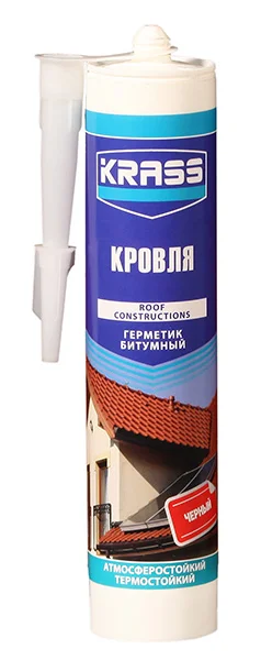Черный красс герметик битумный, для крыш и кровли, цвет черный, 300 мл