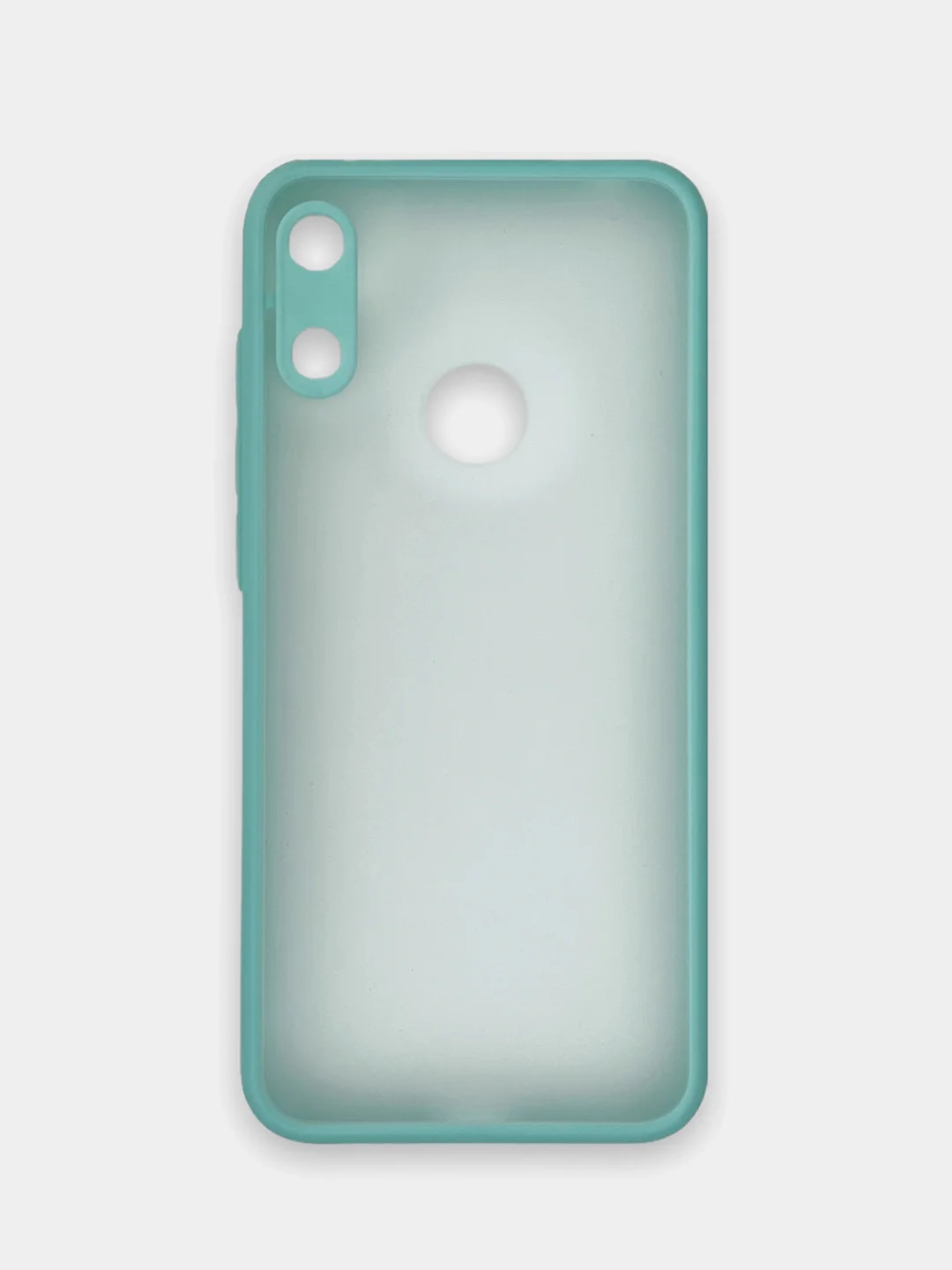 Бирюзовый чехол Honor 8A / 8A Prime / Huawei Y6 2019 / Y6 Prime 2019 матовый с цветными кнопками