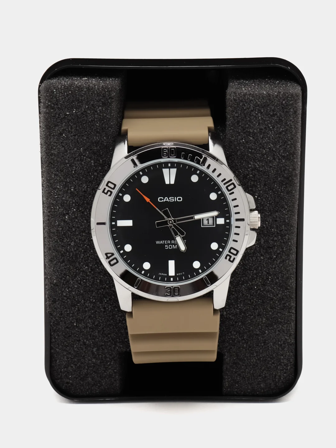 Песочный хаки часы наручные CASIO Collection MTP-VD01