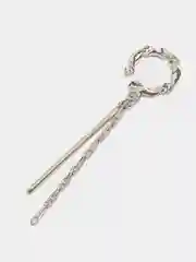 Серебряный каффы серьги c подвеской и цепочкой "Tassel", серьги женские каффы без прокола, бижутерия