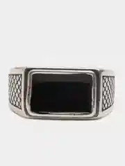 Серый кольцо мужское, бижутерия