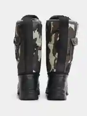 Зелёный хаки сапоги из ЭВА "Аляска" до -40, натуральный мех для зимней и осенней рыбалки и охоты зимние