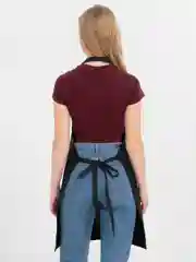 Черный фартук однотонный универсальный