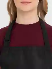 Черный фартук однотонный универсальный