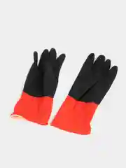 Черный перчатки хозяйственные BICOLOR из натурального латекса, для уборки, размер: S, M, L, XL