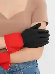 Черный перчатки хозяйственные BICOLOR из натурального латекса, для уборки, размер: S, M, L, XL