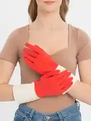 Красный перчатки хозяйственные BICOLOR из натурального латекса, для уборки, размер: S, M, L, XL