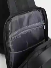 Черный мини-рюкзак с кодовым замком и USB зарядкой