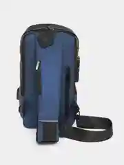 Синий мини-рюкзак с кодовым замком и USB зарядкой