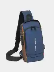 Синий мини-рюкзак с кодовым замком и USB зарядкой