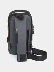 Серый мини-рюкзак с кодовым замком и USB зарядкой