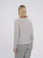 Серый лонгслив ТВОЕ хлопковый базовый с длинным рукавом