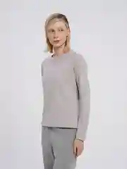 Серый лонгслив ТВОЕ хлопковый базовый с длинным рукавом