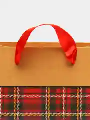 Зеленый пакет подарочный новогодний с принтом "Новый год", 18 х 23 х 10 см, несколько видов
