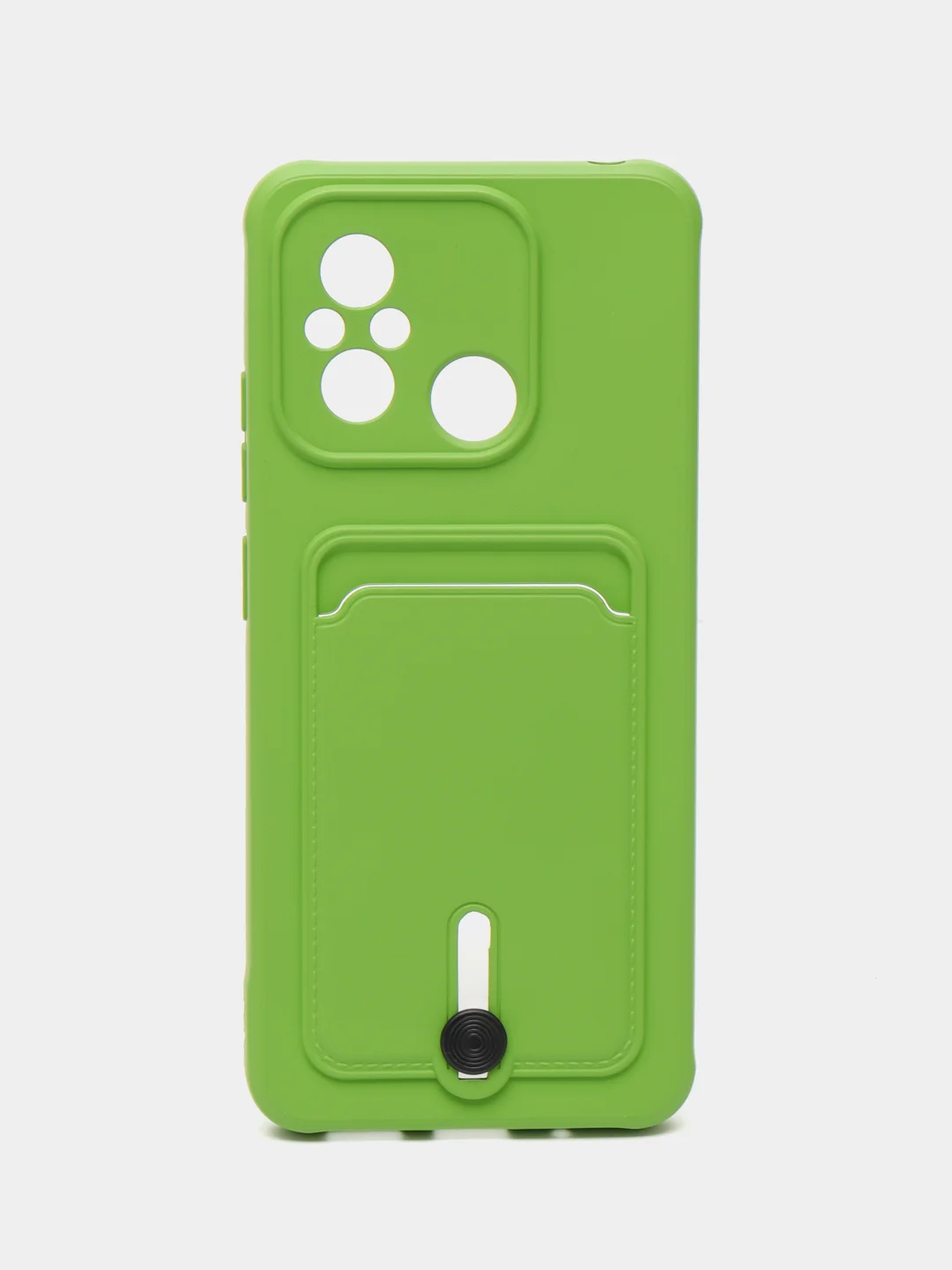 Лесной зеленый чехол для Xiaomi Redmi 12C, Сяоми Редми 12С силиконовый, с карманом для карты