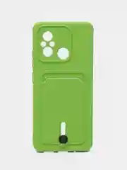 Лесной зеленый чехол для Xiaomi Redmi 12C, Сяоми Редми 12С силиконовый, с карманом для карты